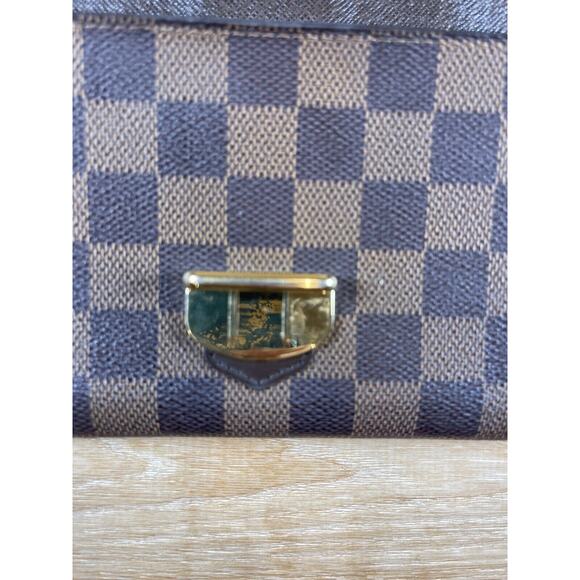 Authenticated Louis Vuitton Damier Ebene Sistina Long Wallet As Is - Picture 11 of 16